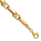 14K Yellow Gold Polished Link Bracelet, 7.5 in