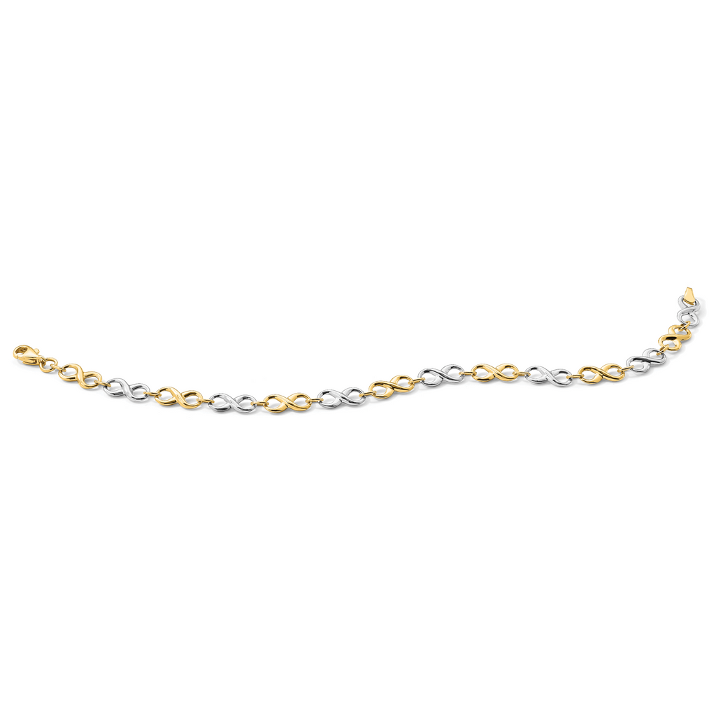 14K Two-tone Polished Bracelet