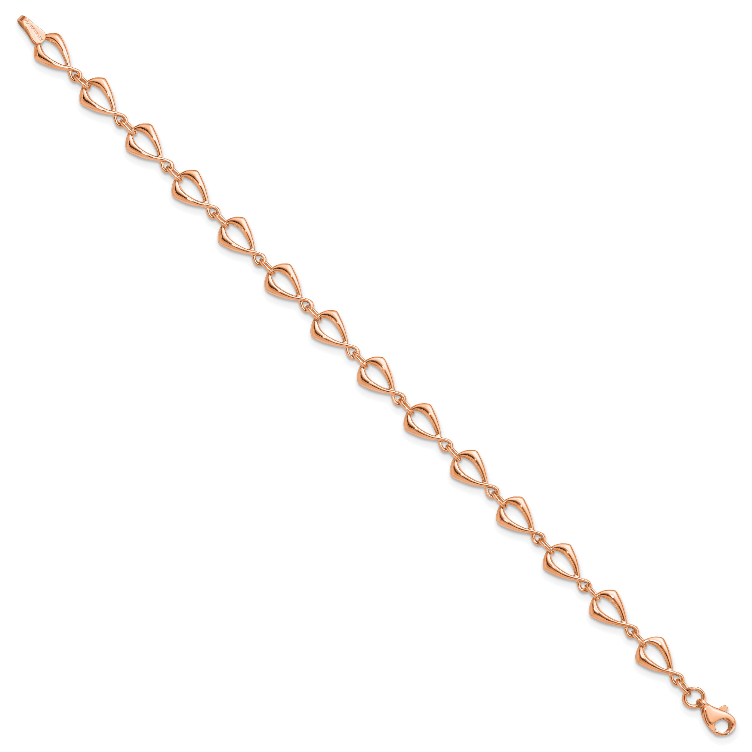 14K Rose Gold Polished Fancy Link Bracelet Secondary image