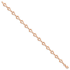 14K Rose Gold Polished Fancy Link Bracelet