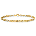 Link Bracelet in 14K Yellow Gold, 4mm, 7.5 Inch - Sophia Jewelers
