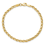 Link Bracelet in 14K Yellow Gold, 4mm, 7.5 Inch - Sophia Jewelers