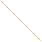 14K Two-tone Polished and D/C Bracelet