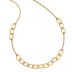 14k Polished and Diamond Cut Link Necklace