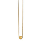 14K Polished D/C Round Necklace