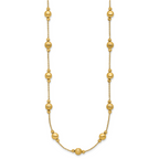 14K D/C Scratch Finish Polished Necklace