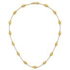 14K D/C Scratch Finish Polished Necklace