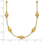 14K D/C Scratch Finish Polished Necklace