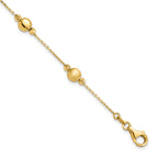 14K D/C Scratch Finish Polished Bracelet