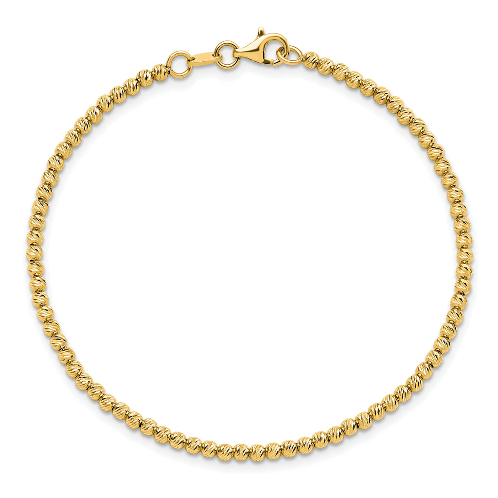 14K D/C Beaded Bracelet