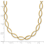14K Polished and Diamond-cut Fancy Link Necklace