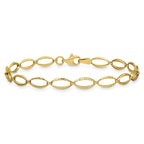 14K Polished and D/C Bracelet