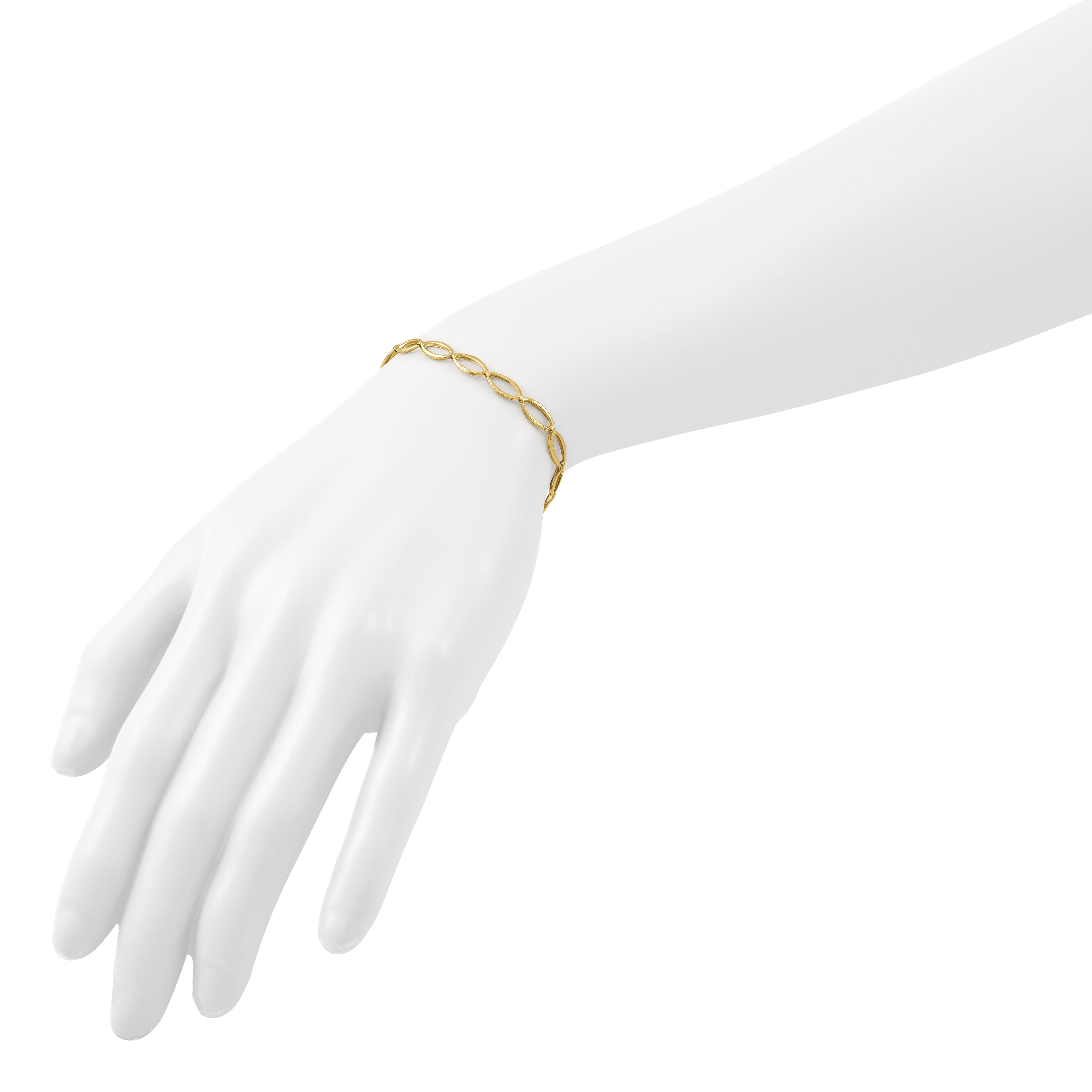 14K Polished and D/C Bracelet