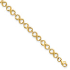 14K Polished Infinity Bracelet