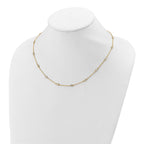 14K Polished CZ Station with 2in ext. Necklace