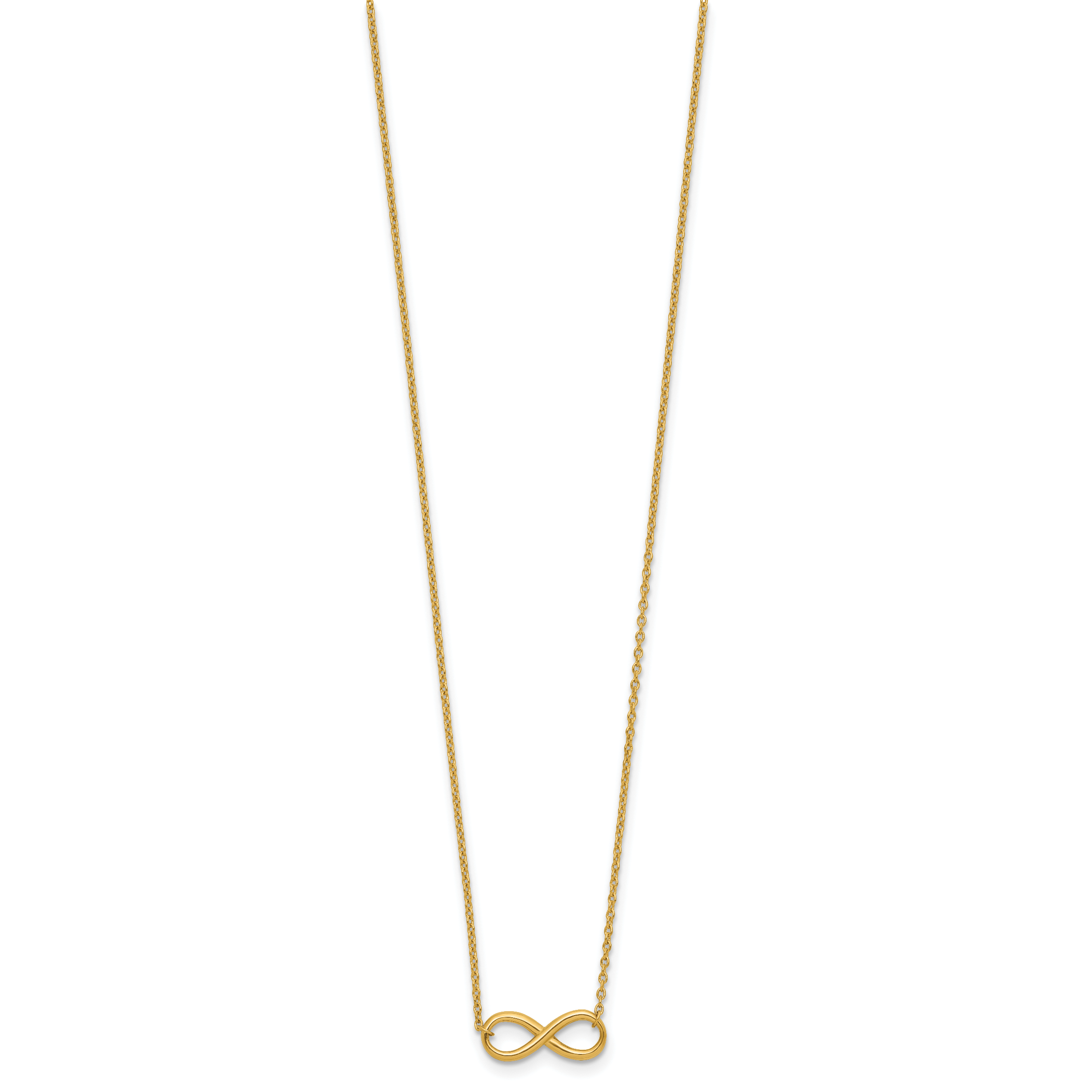 14K Polished Infinity with 2in ext. Necklace Secondary image