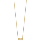 14K Polished Infinity with 2in ext. Necklace