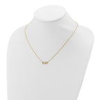 14K Polished Infinity with 2in ext. Necklace
