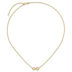 14K Polished Infinity with 2in ext. Necklace