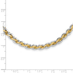 14K Two-tone Polished Fancy Link Necklace