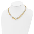 14K Polished Fancy Link Necklace
