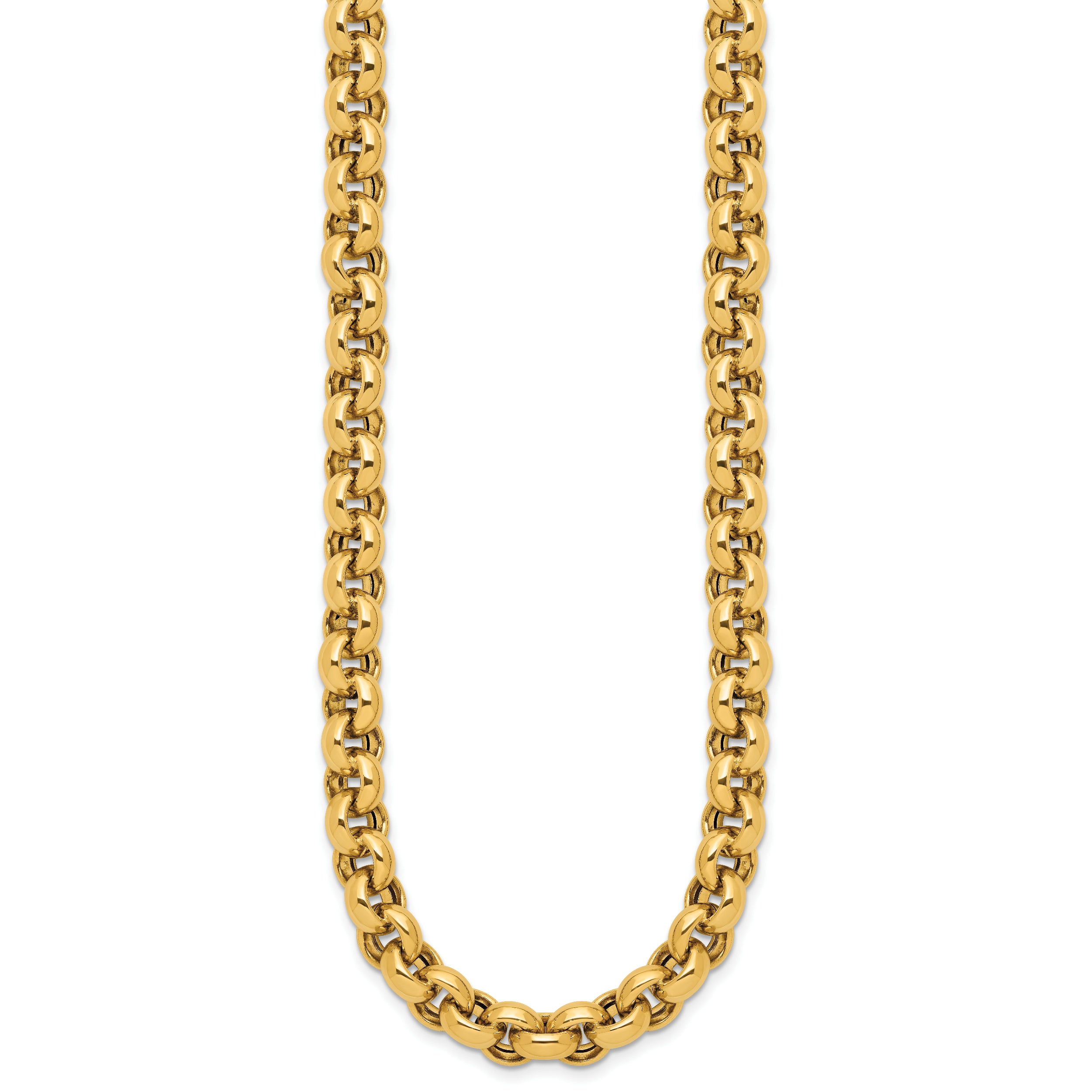 14K Polished Rolo Link Necklace