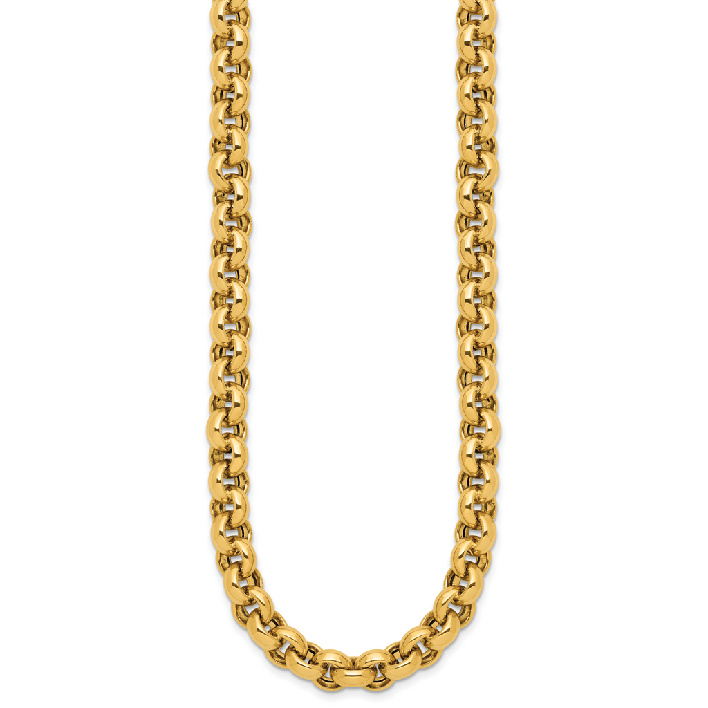14K Polished Rolo Link Necklace