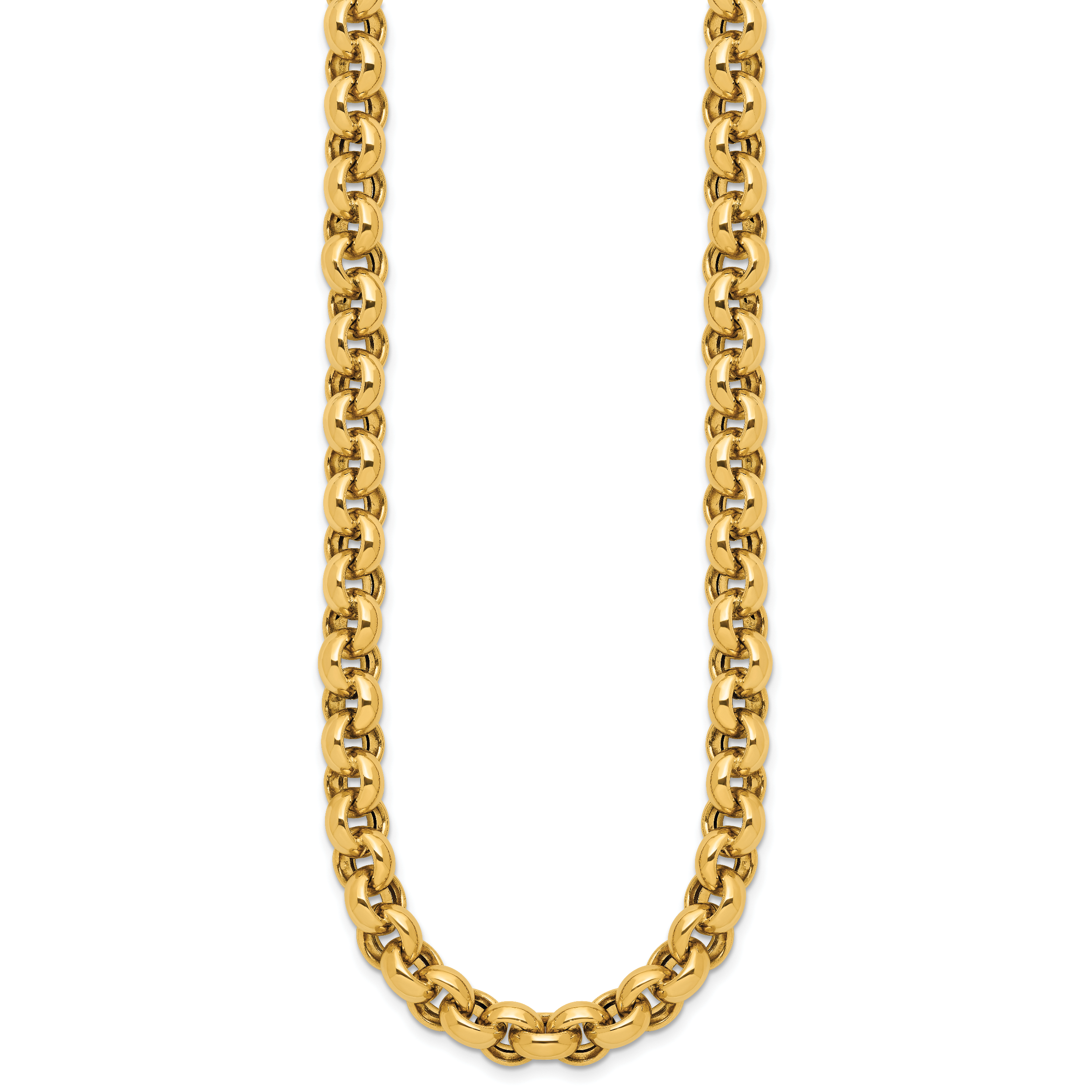 14K Polished Rolo Link Necklace