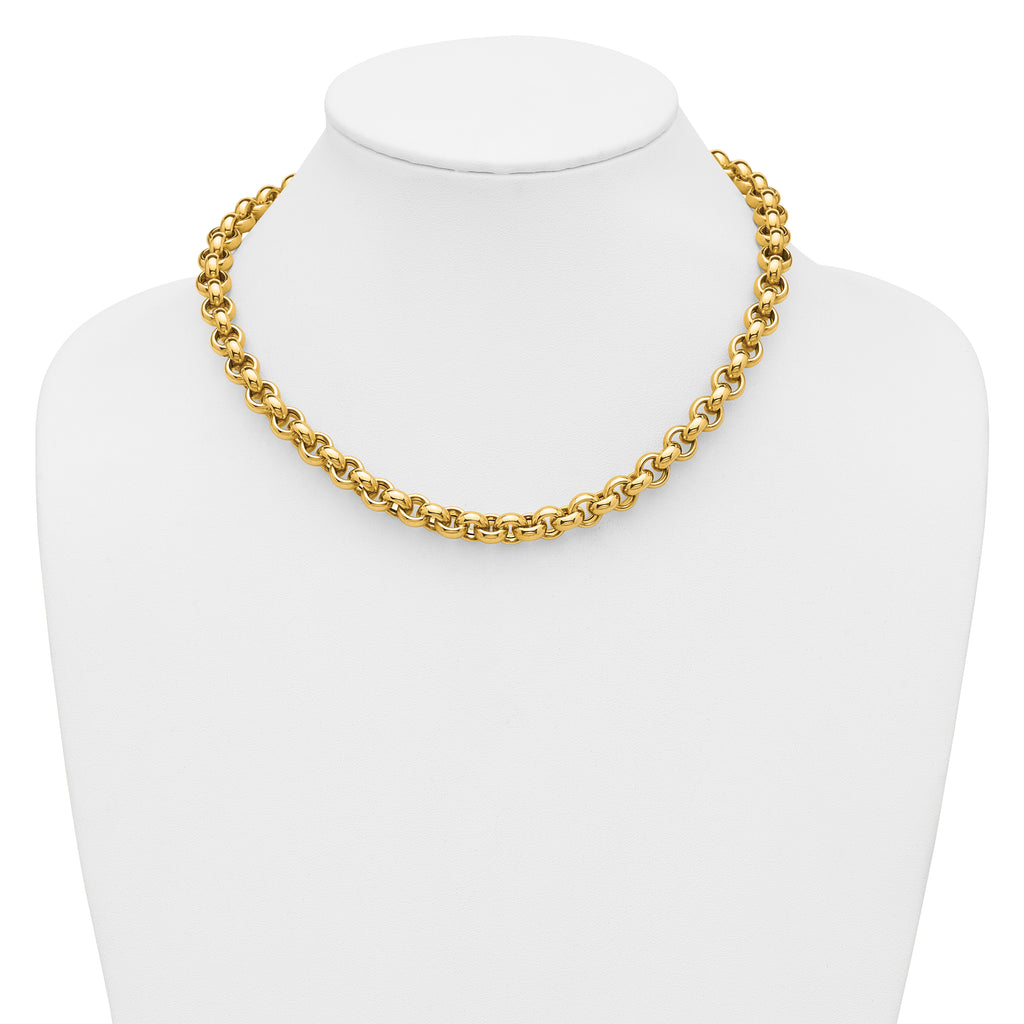 14K Polished Rolo Link Necklace
