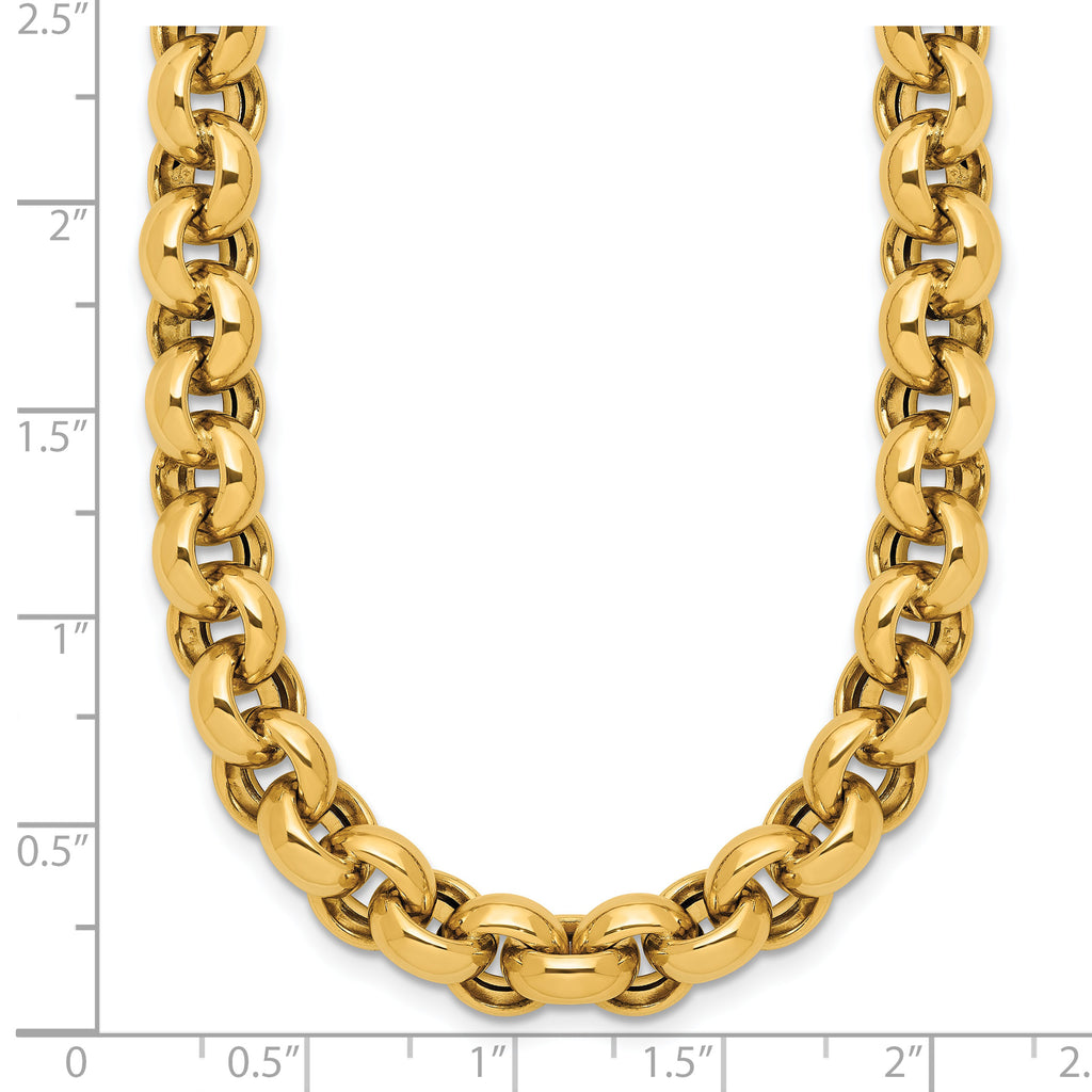 14K Polished Rolo Link Necklace