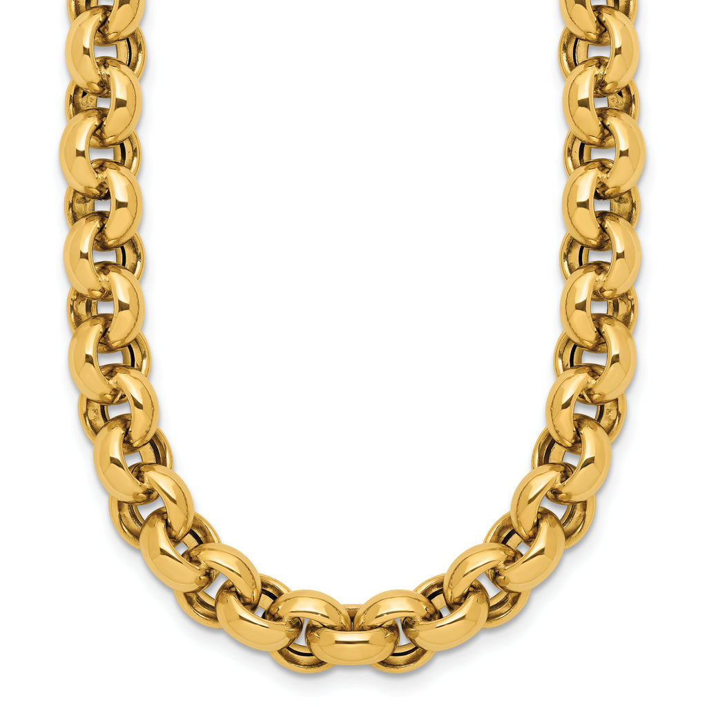 14K Polished Rolo Link Necklace