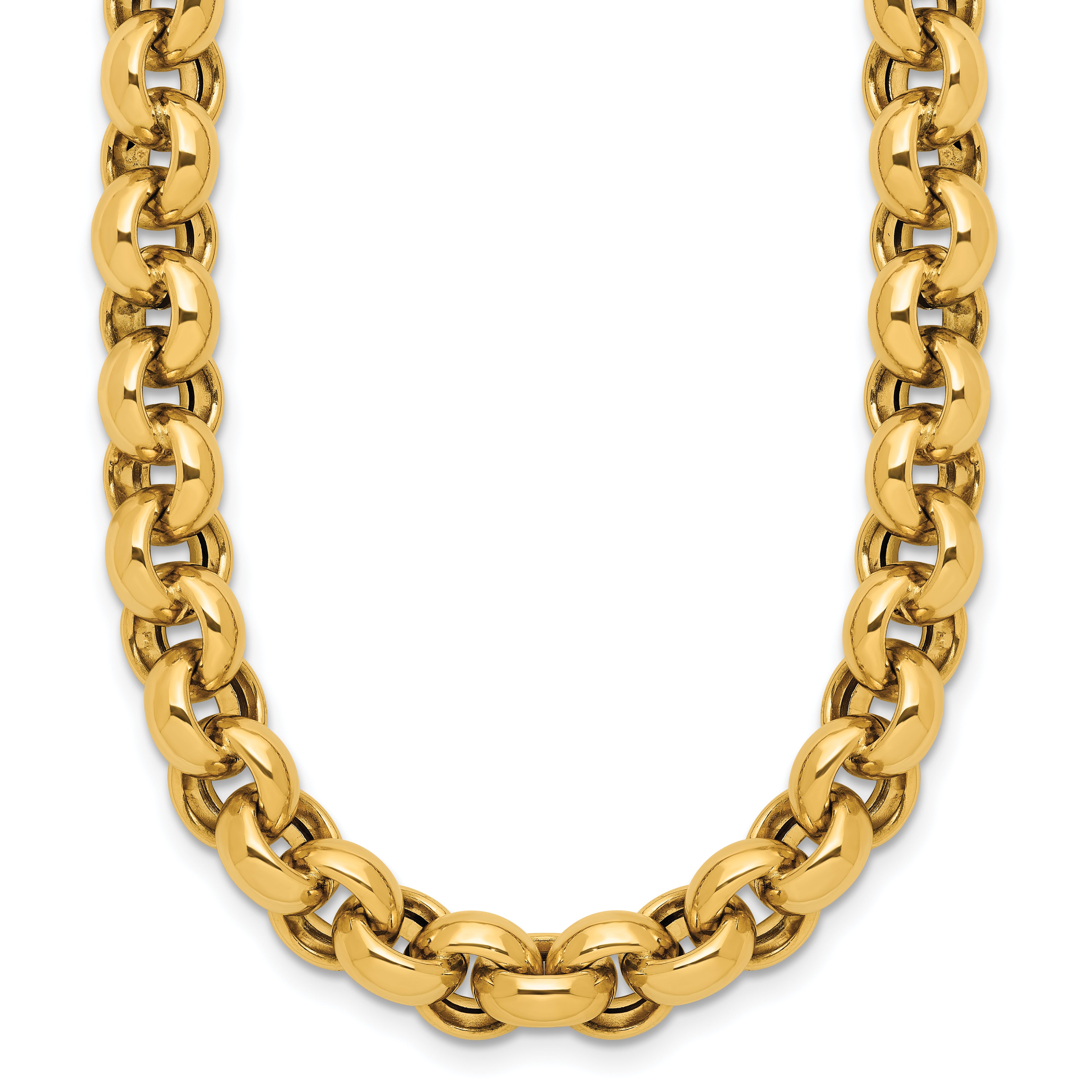 14K Polished Rolo Link Necklace