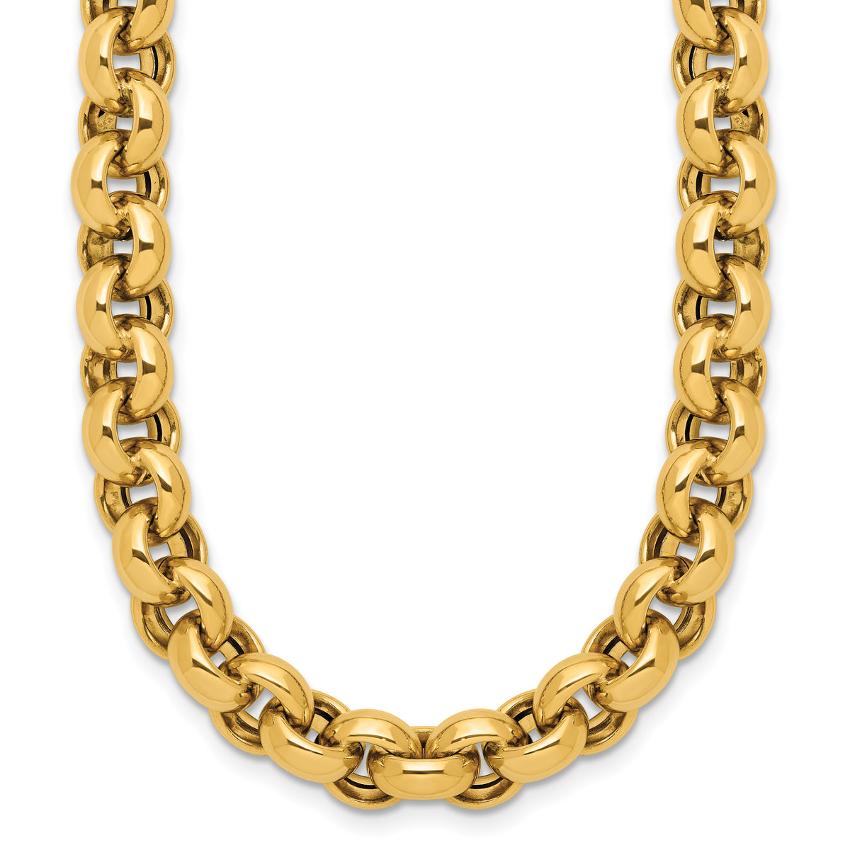 14K Polished Rolo Link Necklace
