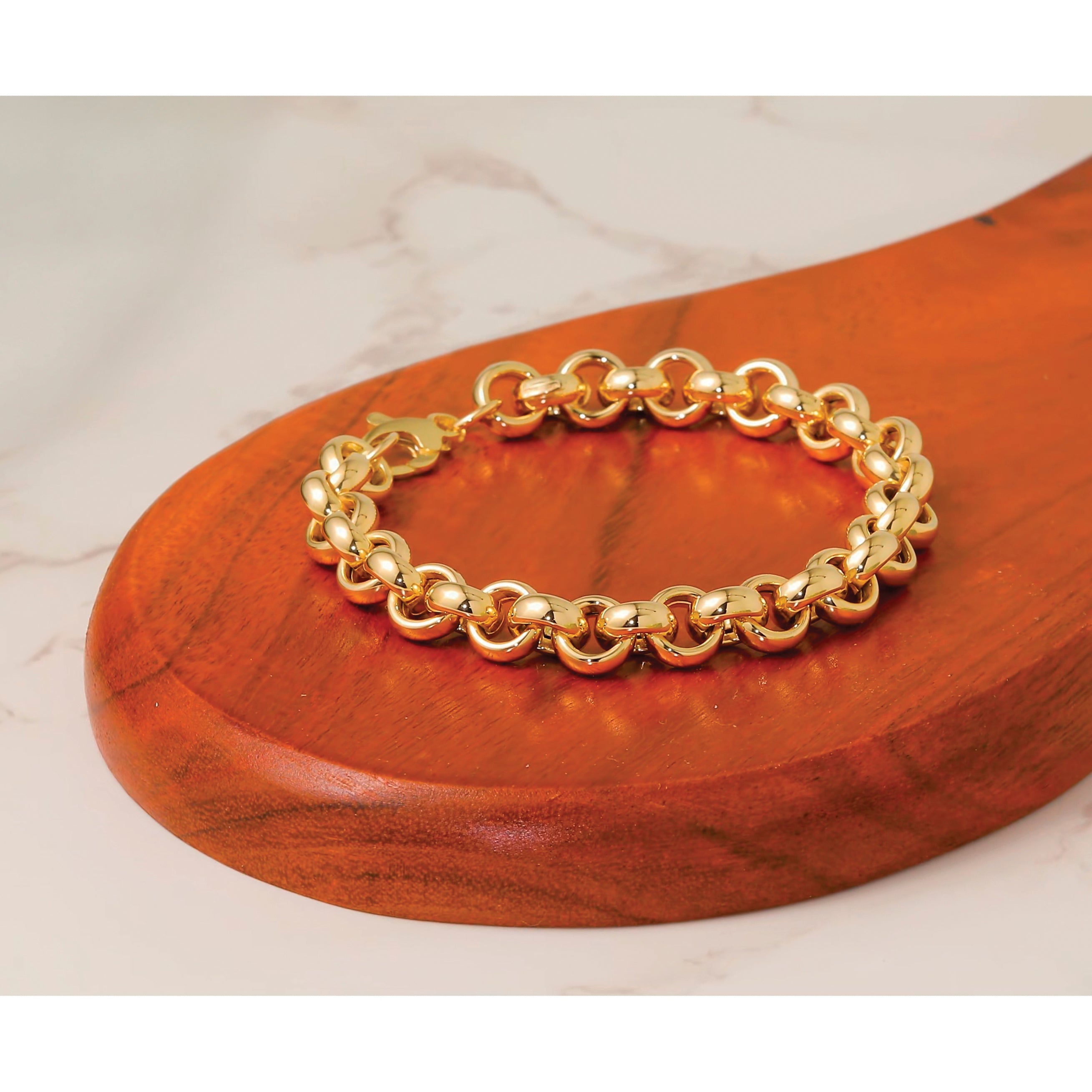 14K Polished Rolo Link Bracelet