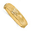14K Polished and Textured Hinged Bangle