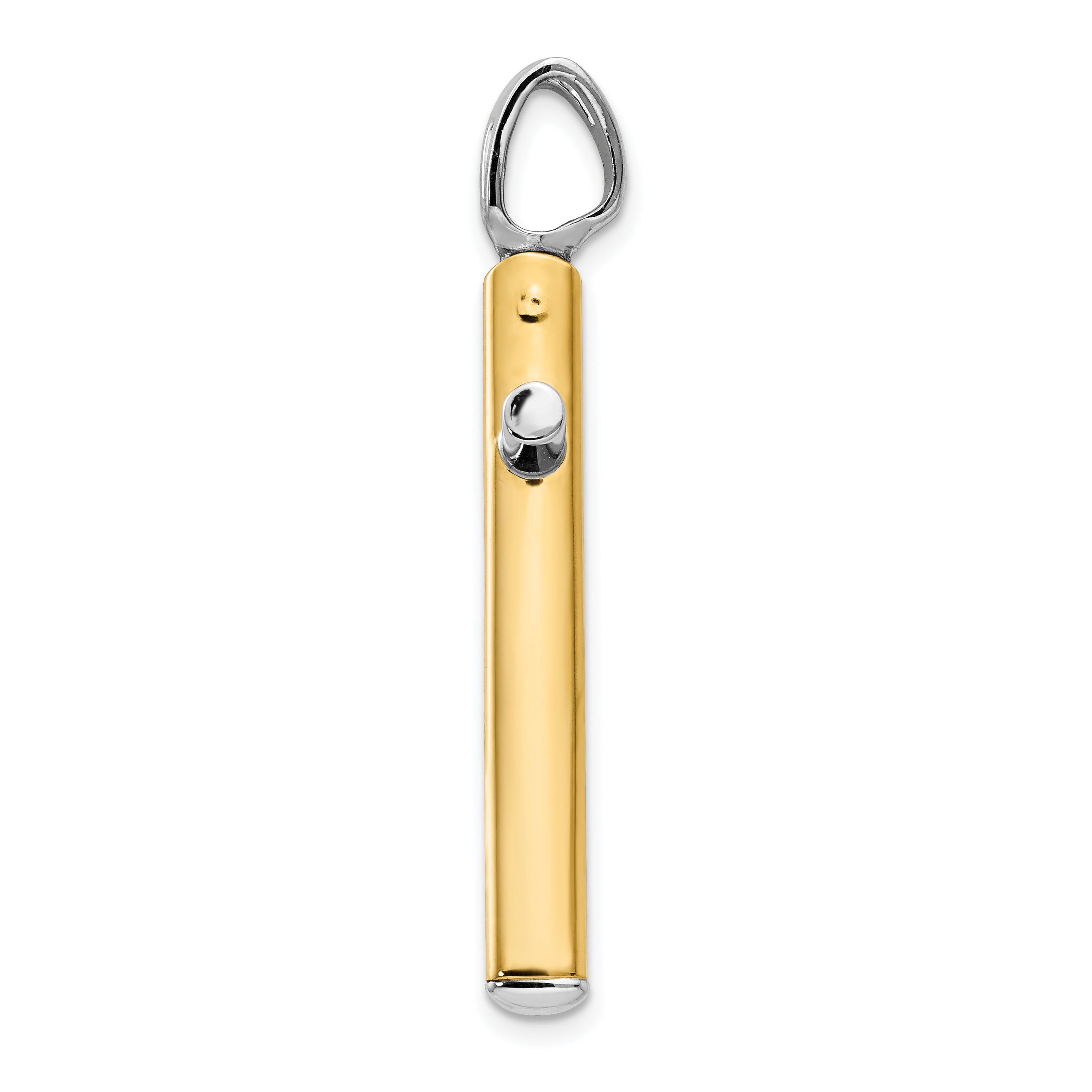 14K Two-tone Polished Cross Pendant Secondary image
