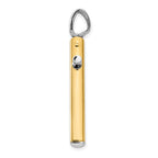 14K Two-tone Polished Cross Pendant