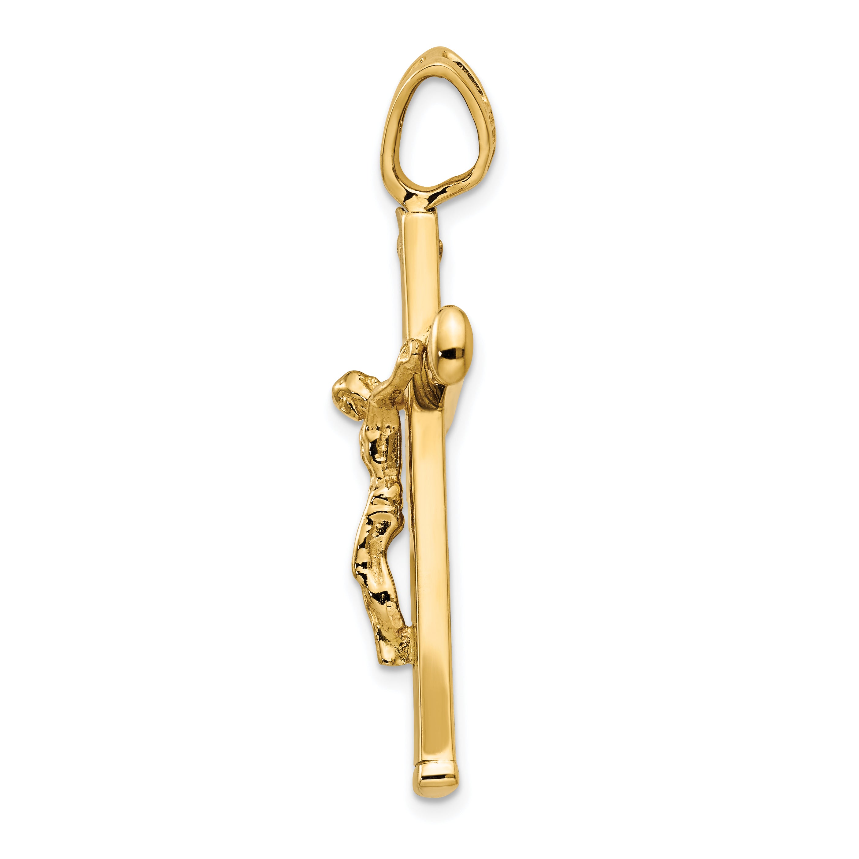 14K Polished Crucifix Pendant Secondary image