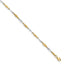 14K Two-tone Polished Fancy 9 inch Plus 1 inch Extender - Total 10 inch Anklet