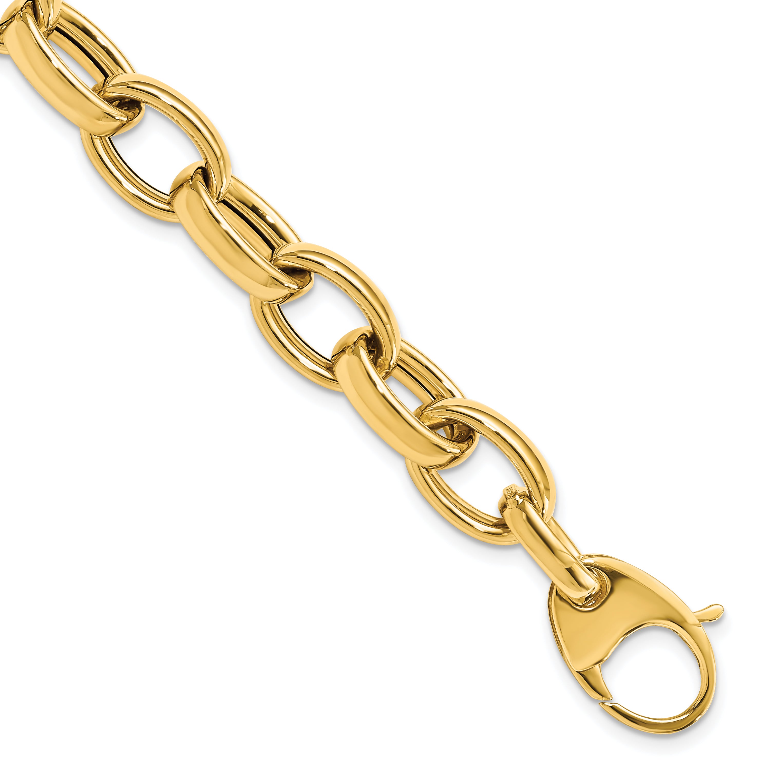 14K Polished Fancy Link 8in w/.5 ext. Bracelet Main image