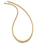 14K Polished Graduated Fancy Link Necklace
