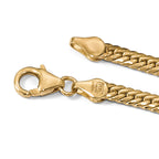 14K Polished Graduated Fancy Link Necklace