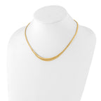 14K Polished Graduated Fancy Link Necklace