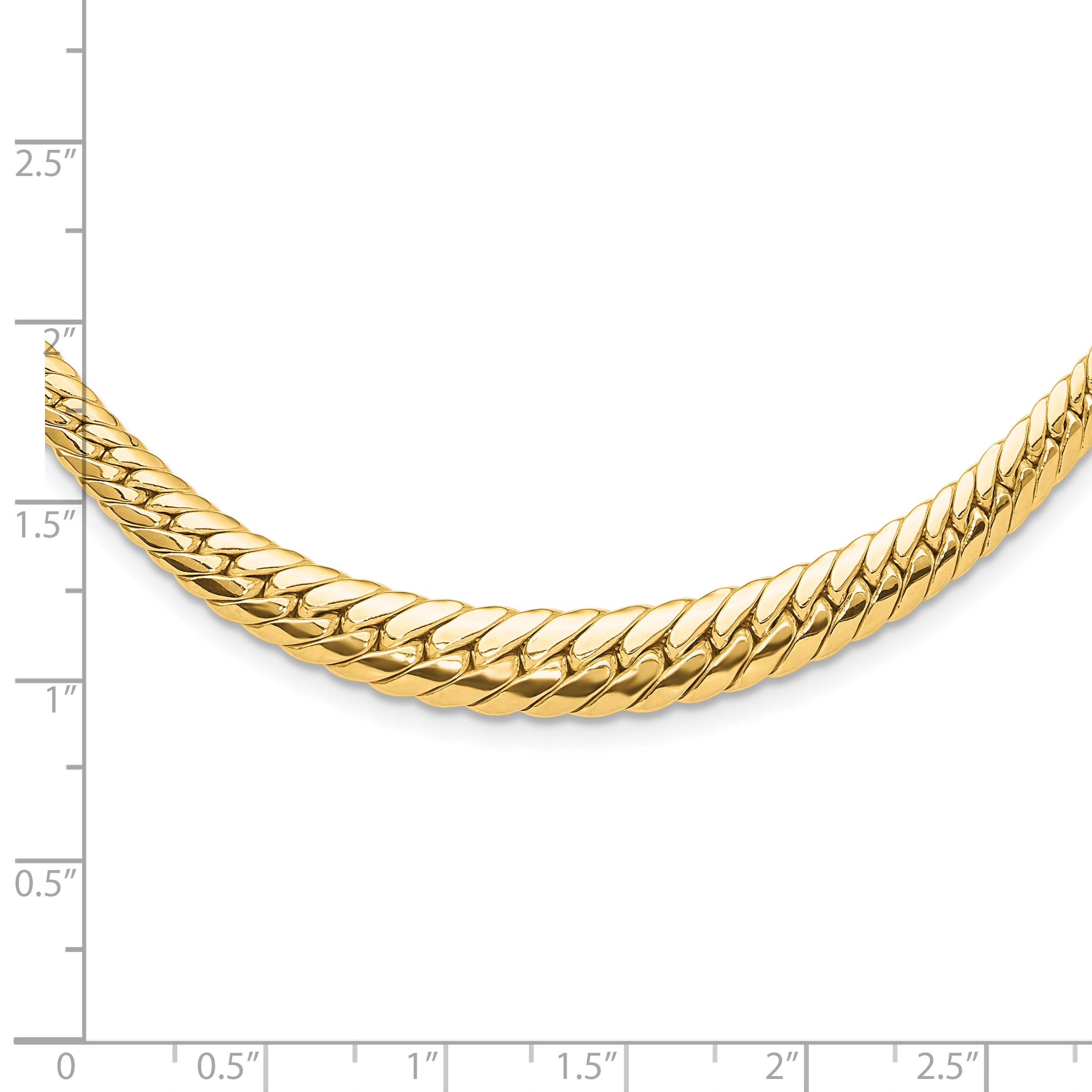 14K Polished Graduated Fancy Link Necklace
