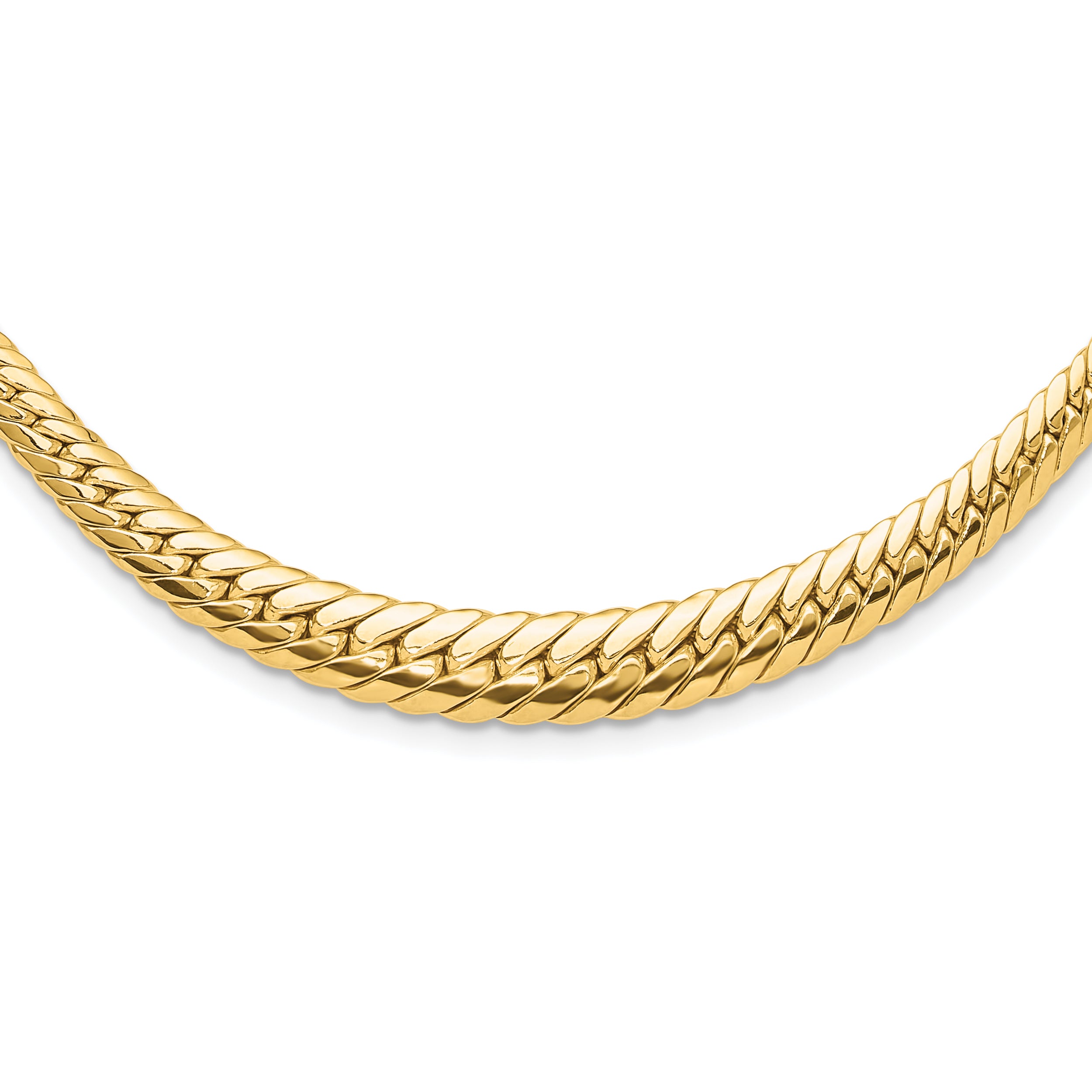 14K Polished Graduated Fancy Link Necklace Main image