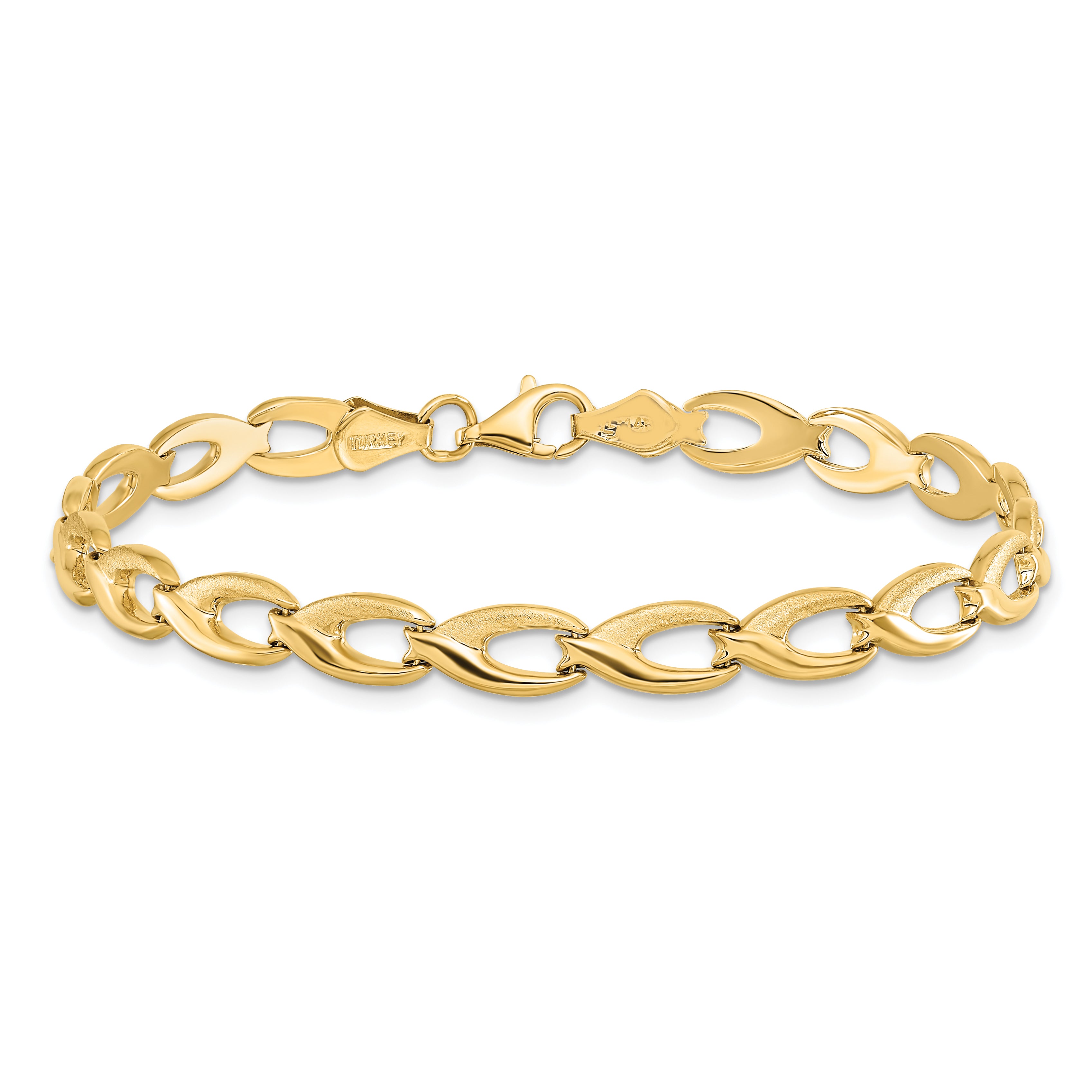 14K Fancy Link Bracelet