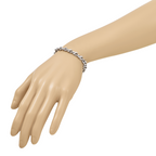 14K White Gold Polished Fancy Twisted Link Bracelet