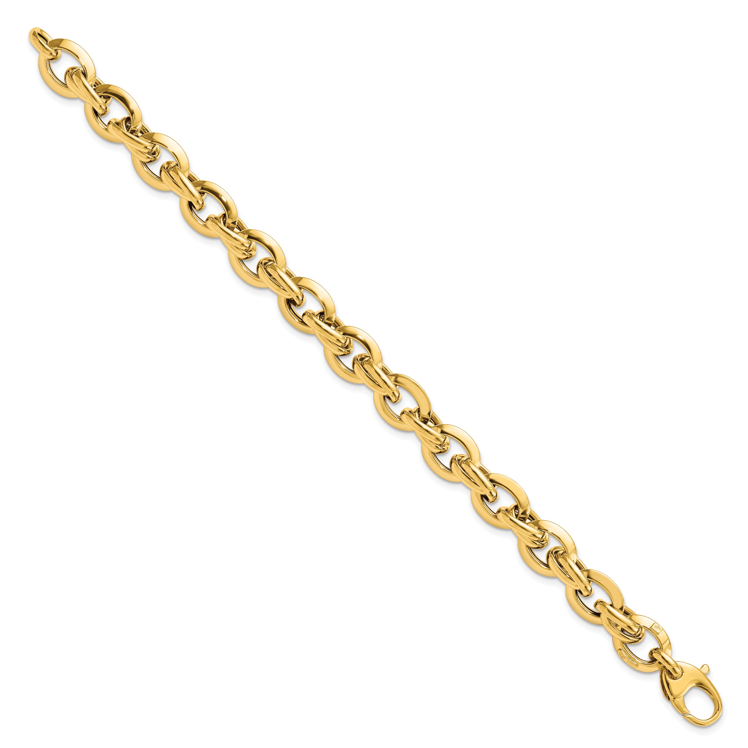 14K Polished Fancy Link Bracelet