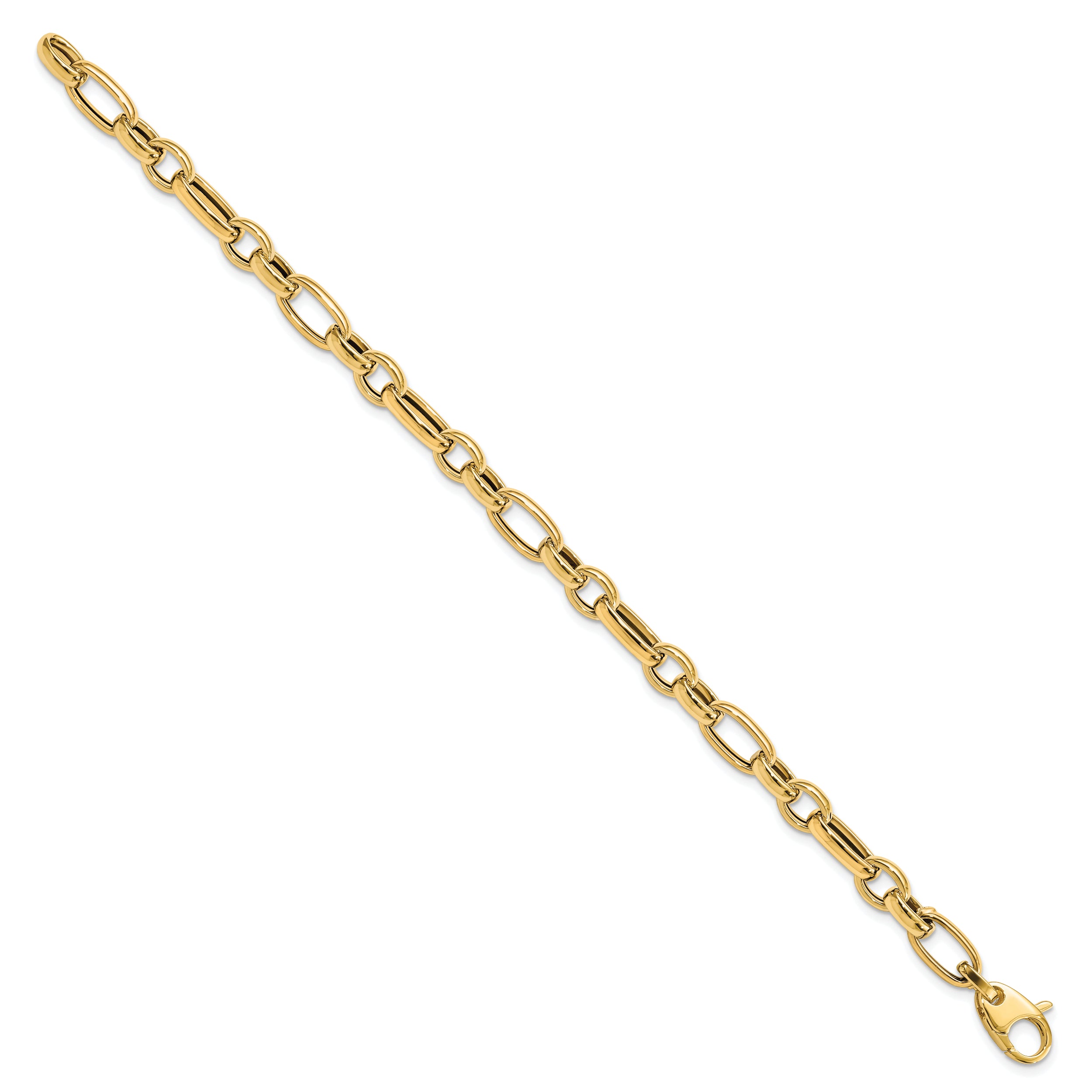 14K Polished Fancy Link Bracelet