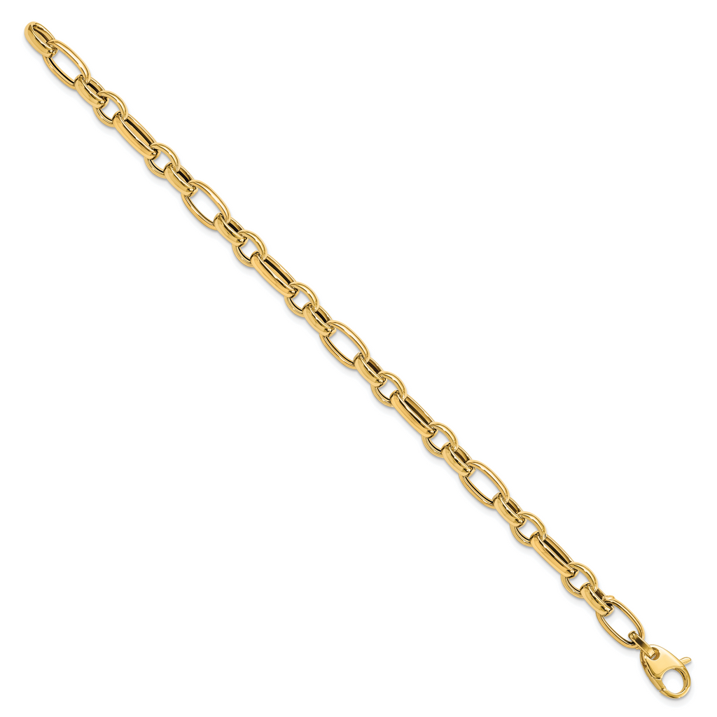 14K Polished Fancy Link Bracelet